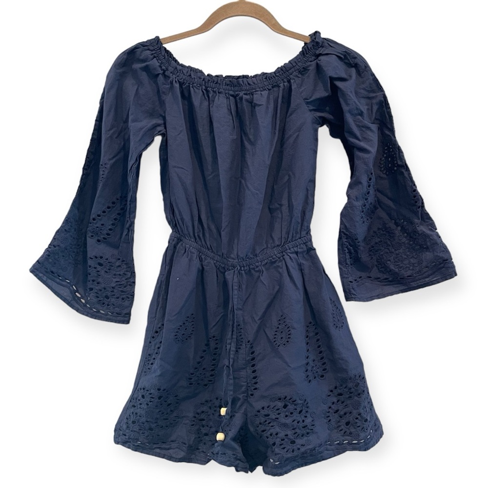 REBELLION Lace Boho Romper Lace Bell Sleeves Medium NWOT